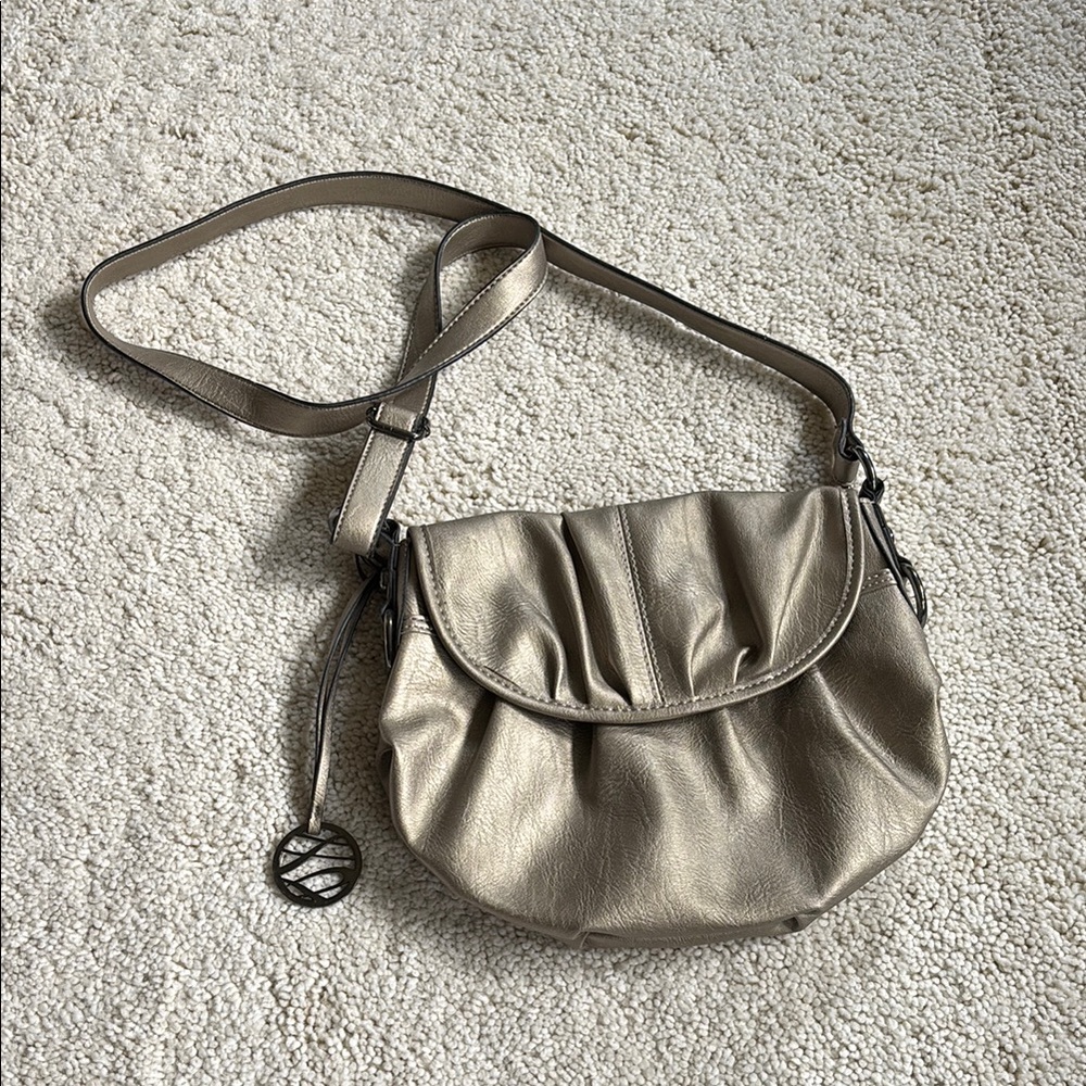 Style & Co Gold Crossbody Bag with Pleated Design